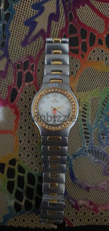 ROMANSON 18K GOLD DIAMOND WATCH