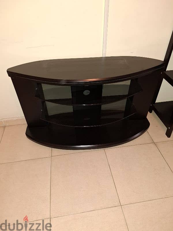 tv stand black with wheels 0