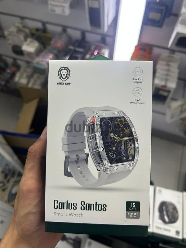 Green lion carlos santos smart watch white last 0