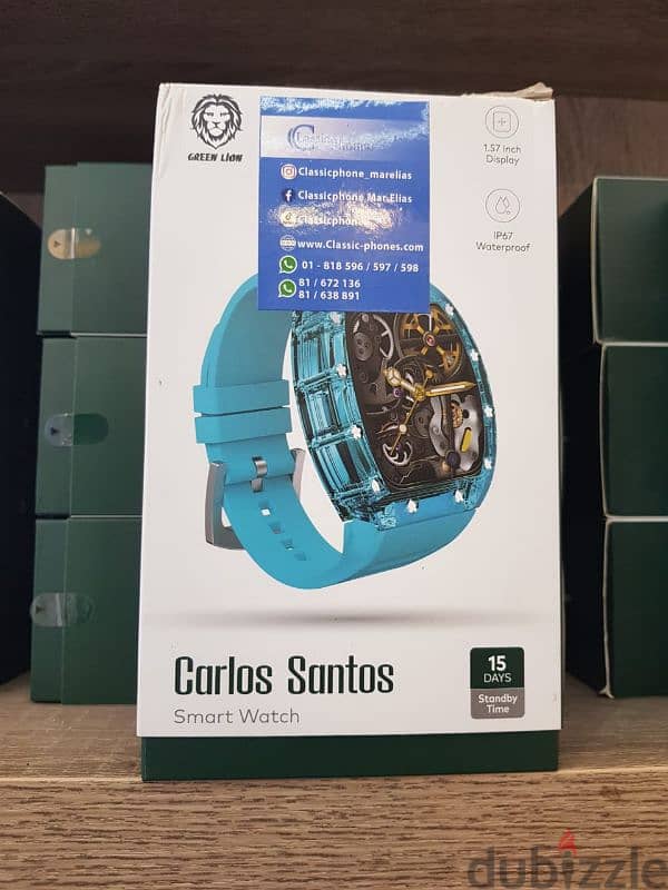 Green lion carlos santos smart watch sky blue last offer 0