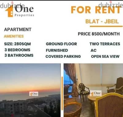 APARTMENT FOR RENT IN BLAT-JBEIL