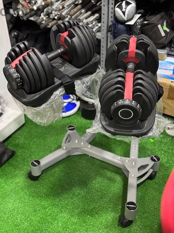 Dumbbells adjustable with Stand 03027072 GEO SPORT EQUIPMENT 0