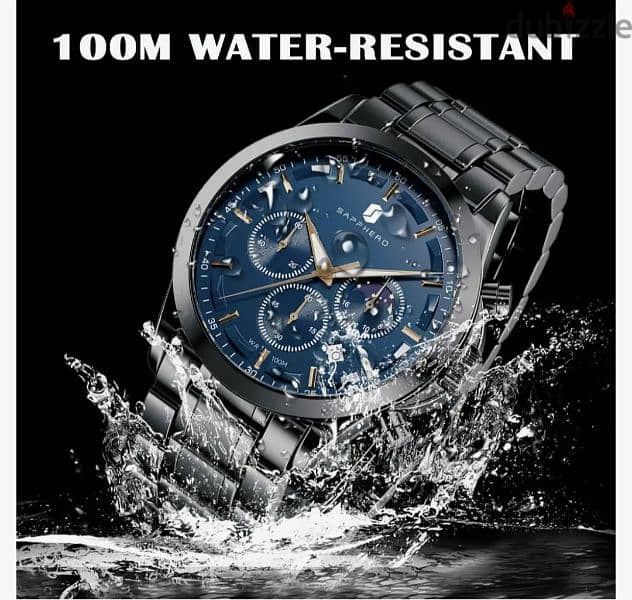 Sapphero Men's Watch 100m Waterproof Chronograph Stainless AntiScratch 4