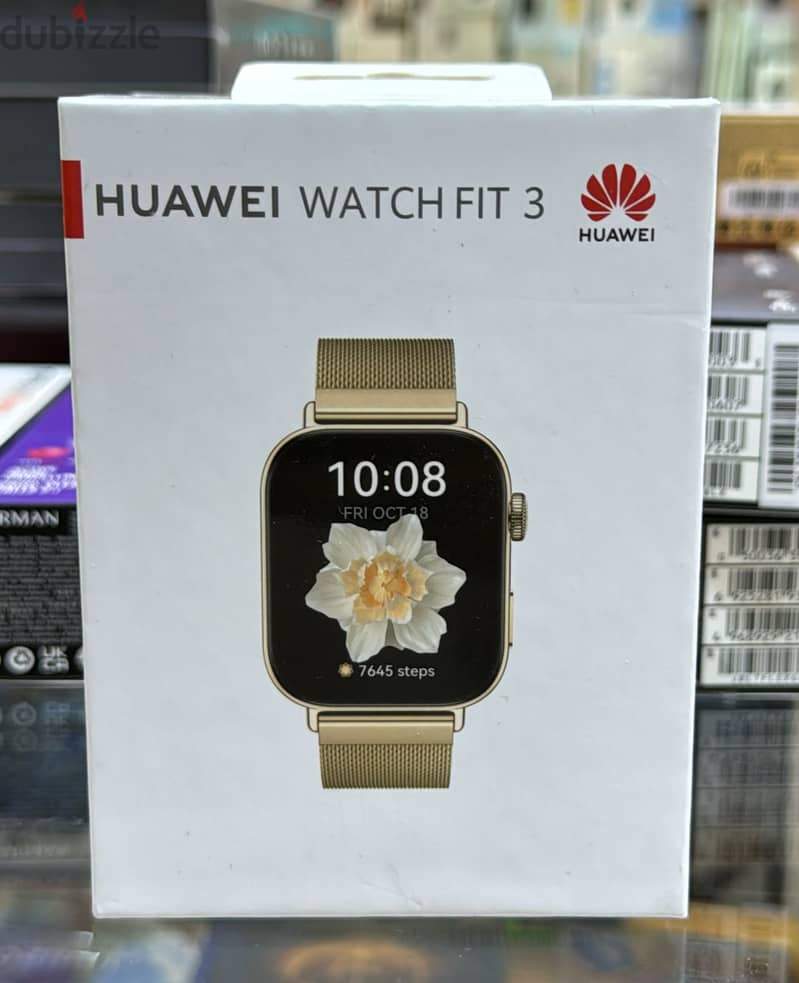 Huawei watch Fit 3 Gold Milanese Strap exclusive & new offer 0