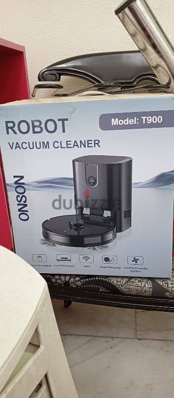 مكنسة كهربائية لم تستخدم إلا نادراrobot vaccum cleaner and mopping 0