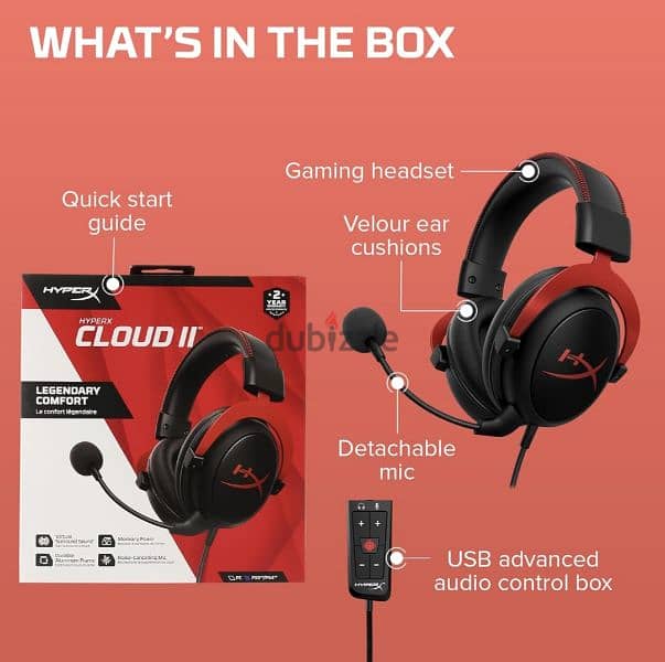 HyperX Cloud II - Gaming Headset, 7.1 Surround Sound/3$delivery 4