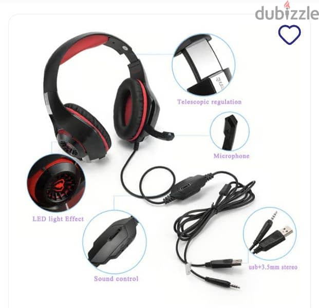 BEEXCELLENT GM1 WIRED 3.5MM OVER-EAR PRO GAMING HEADSEt 5