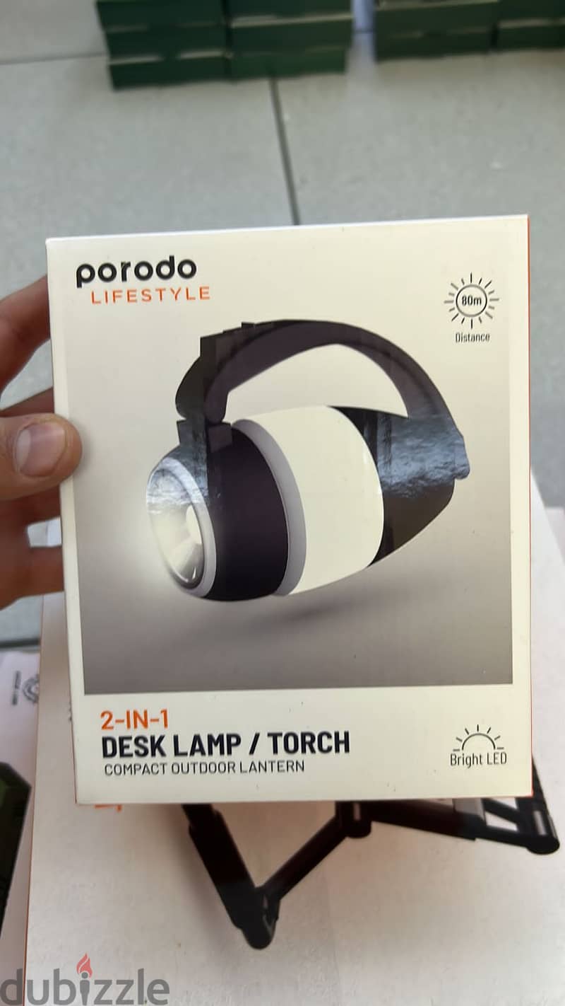 Porodo 2 in 1 desk lamp / torch 120lm 0