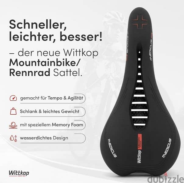 WITTKOP Bicycle Saddle, Innovative Medicus Concept 5 Zone/3$ delivery 2