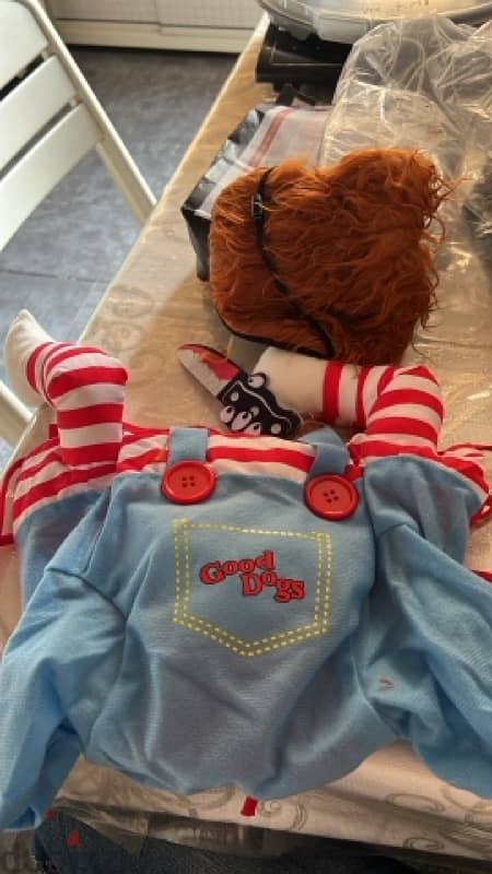 Size small chucky costume from 2 to 9 kg 1