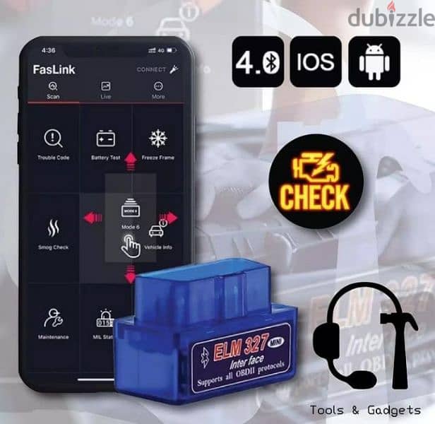 ELM 327 Car scanner OBD 2 4