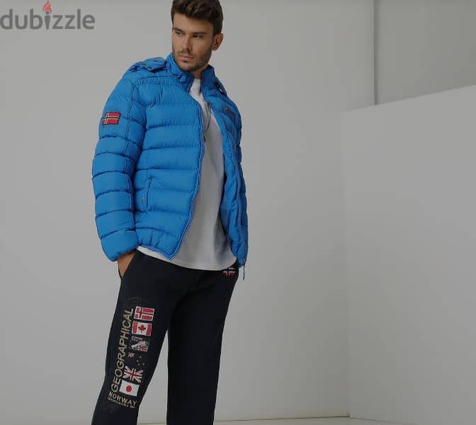 Geographical Norway Blue Puffer Jacket 1