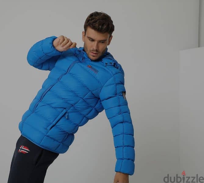 Geographical Norway Blue Puffer Jacket 2