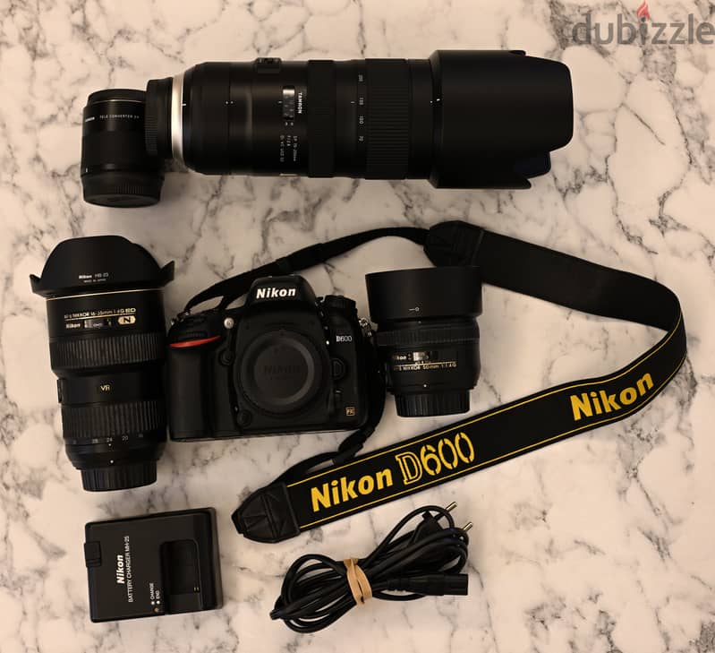 Nikon D600 + premium lenses 8,300 shutter 0