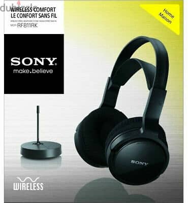 Sony MDR-RF811RK Wireless Over-Ear Headphones For TV & Music - Black 0