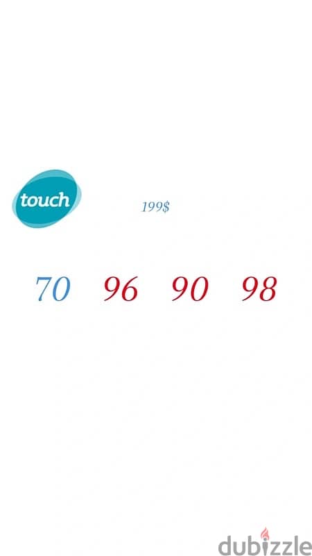 Touch Special Numbers we deliver all leb 3