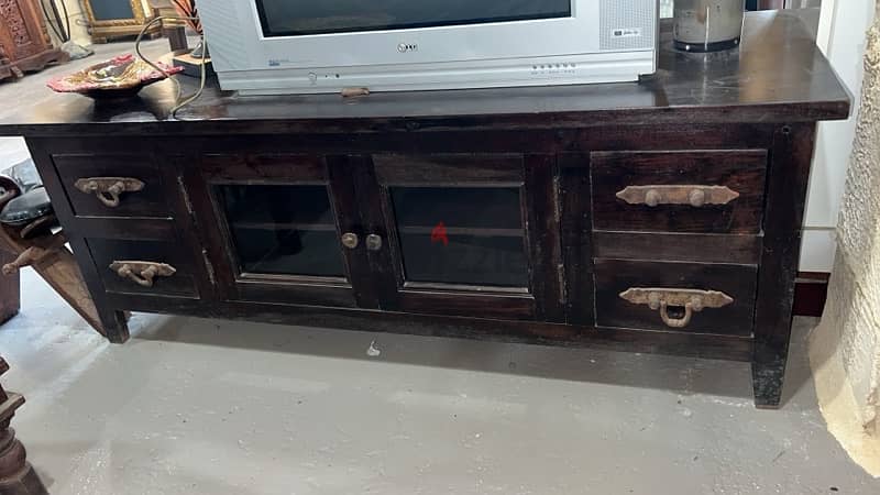 solid wood teak tv table 1