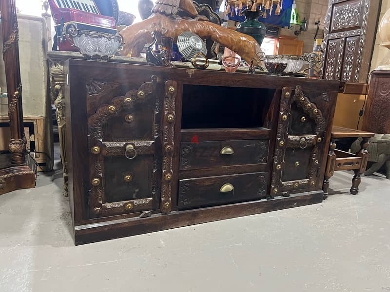 solid wood teak tv table 1