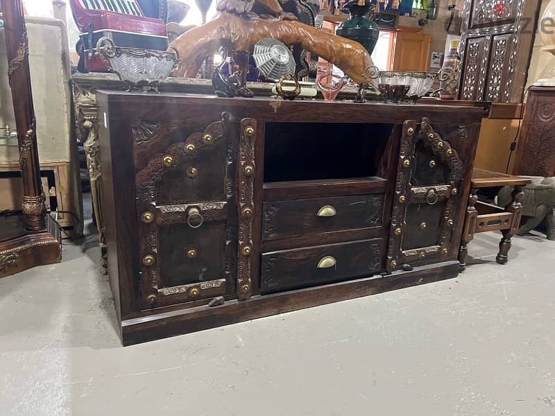 solid wood teak tv table 2