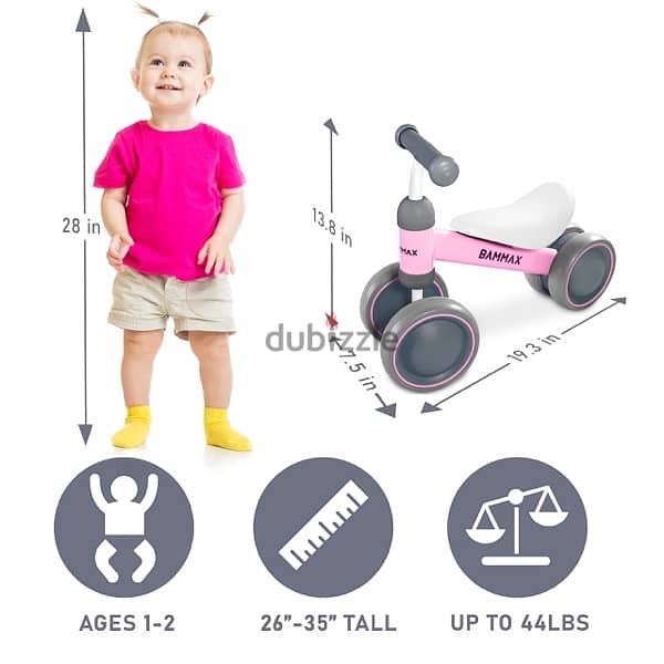 BAMMAX TykeBike Ride On Toy | Baby Balance Bike for Toddlers 1-2 Years 1