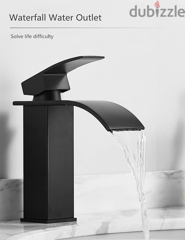 Bathroom Basin Faucet Hot and Cold Black 1