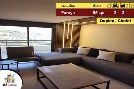 Faraya 85m2 | Chalet | Duplex | Mountain View | Prime Location | DA |