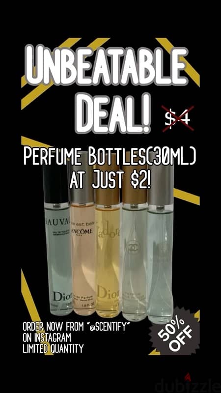 30mL bottle of your favorite perfume 1