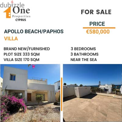 VILLA FOR SALE NEAR THE SEA IN PAPHOS