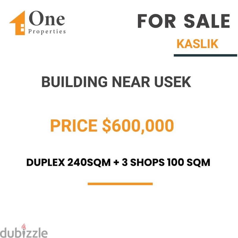 BUILDING FOR SALE NEAR USEK (KASLIK) 0