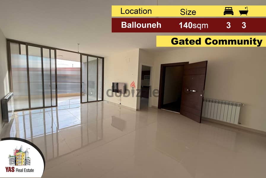 Ballouneh 140m2 | Gated Community | Swimming Pool | Luxury | AC | 0