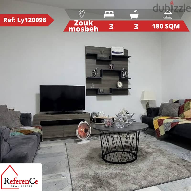 Furnished apartment in zouk mosbeh شقة مفروشة في زوق مصبح 0