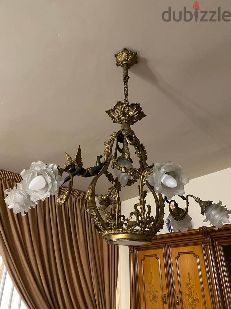 Chandelier salon bronze both for 380 4