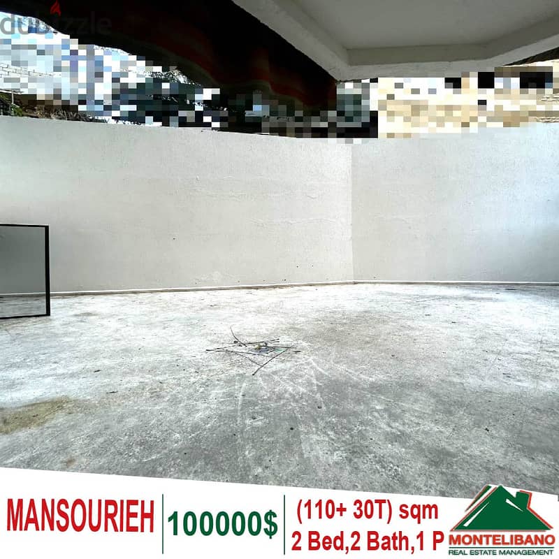 Ground Floor 110 Sqm Apartment in Mansourieh with 30 sqm terrace 0