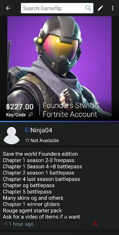 fortnite account founders save the world 0