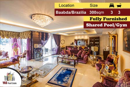 Baabda/Brazilia 300m2 | Ultra Prime Location | Furnished |Calm Area|TS