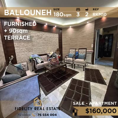 Apartment for sale in Ballouneh furnished RKM10