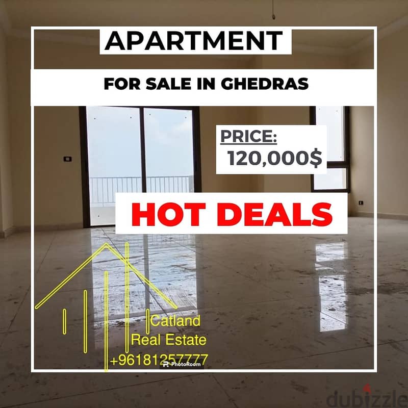 HOT DEAL!!!!!!  240M2 Apartment for sale in Ghedras only for $120,000 0