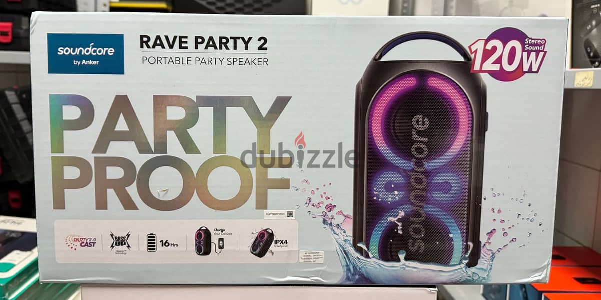 Anker soundcore rave party 2 120w great & new price 0