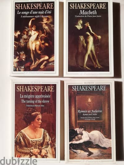 5 pocket books by Shakespeare in French