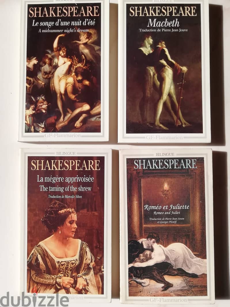 5 pocket books by Shakespeare in French 0