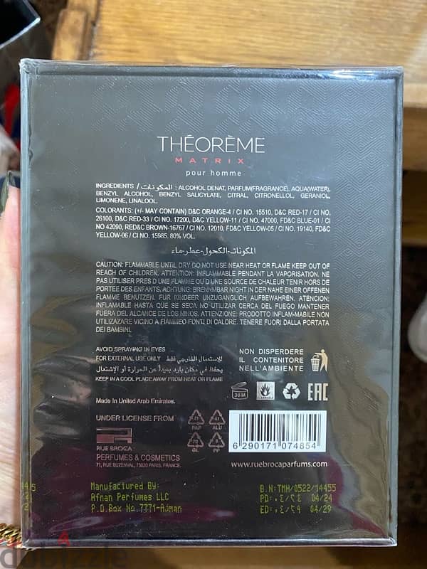 Theoreme Matrix perfume 1