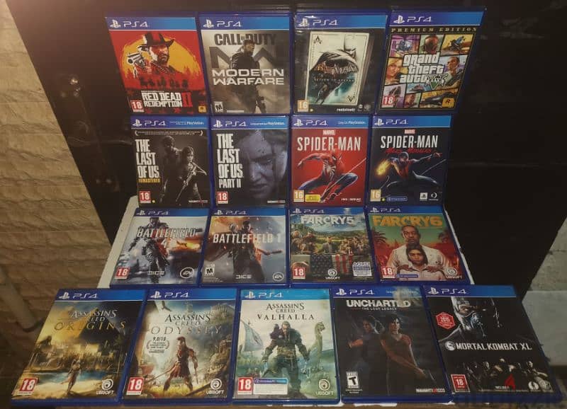 New sealed and used PS4 games. 8