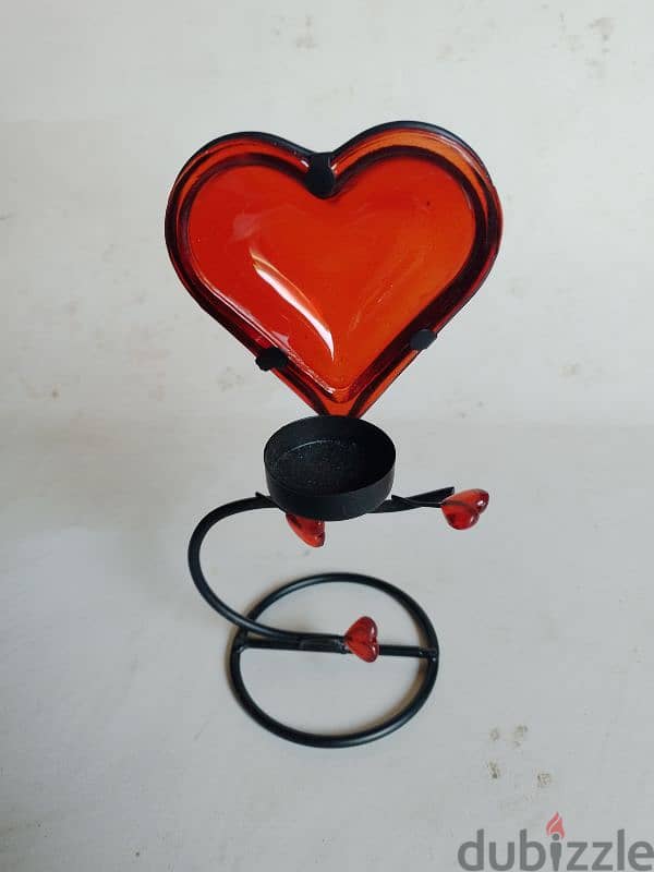 heart candel holder 22 cm 1