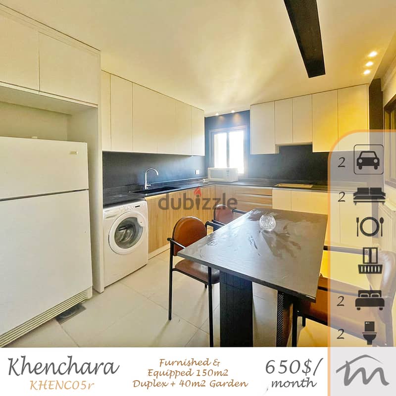 Khenchara | Ultra Modern Status | Furnished 150m² Duplex + 40m² Garden 0