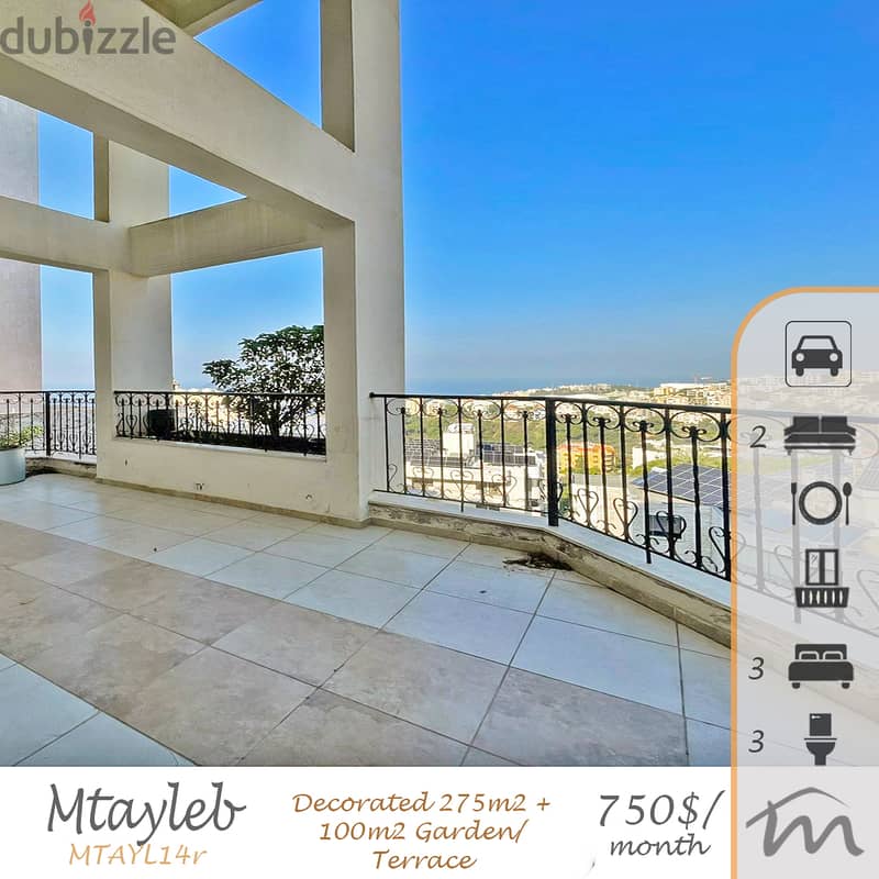 Mtayleb | Charming Unique 275m² + 100m² Terrace/Garden | 1 Apart/Floor 0