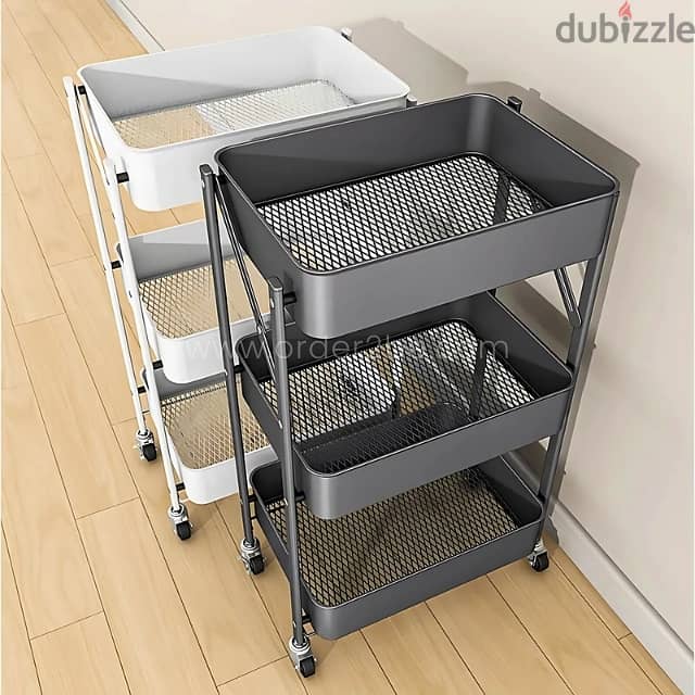 3-Tier Storage Cart | Space-Saving Organizer for Kitchen & Bath 4