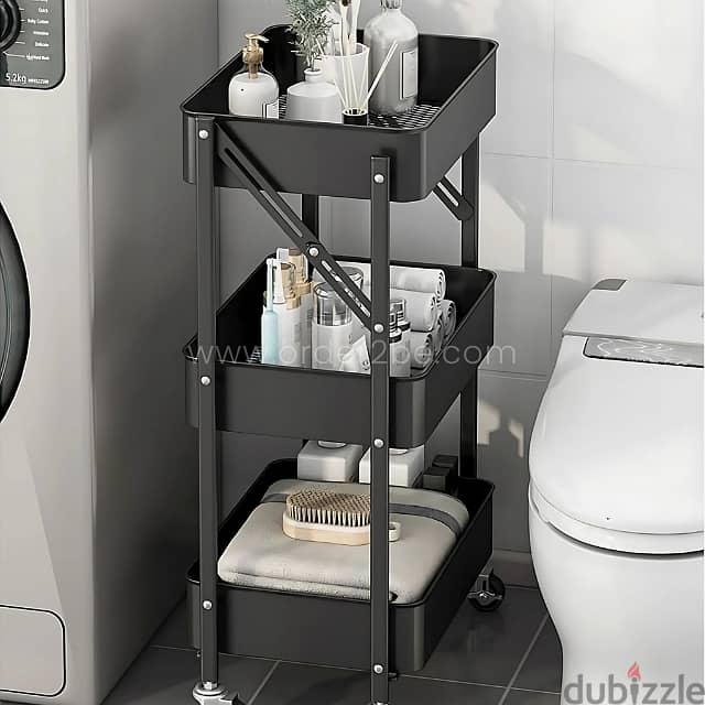 3-Tier Storage Cart | Space-Saving Organizer for Kitchen & Bath 6