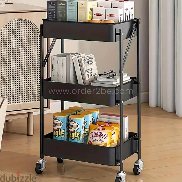 3-Tier Storage Cart | Space-Saving Organizer for Kitchen & Bath 7