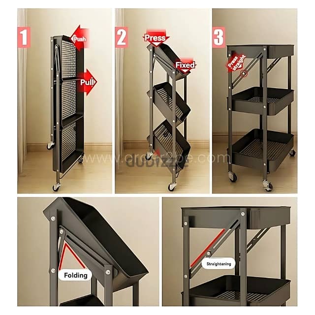 3-Tier Storage Cart | Space-Saving Organizer for Kitchen & Bath 10