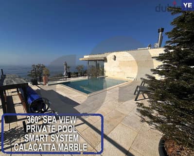 360° sea view, private pool, keserwan, adma/أدما   REF#YE116218